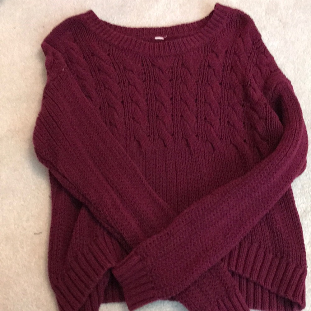 Cropped Maroon Sweater